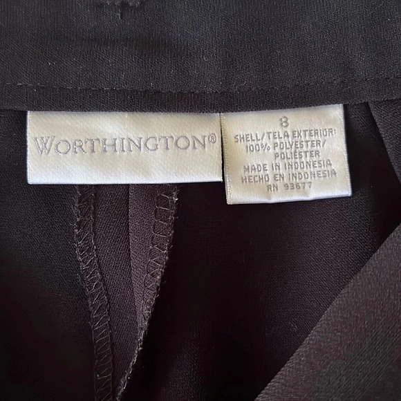 Worthington High Waist Wide Leg Pleated Trousers Women’s size 8 - Picture 13 of 14